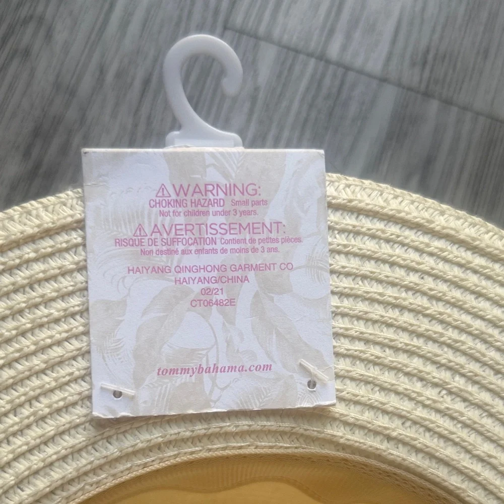 Kids Tommy Bahamas Cream Wide Brim Sun Hat